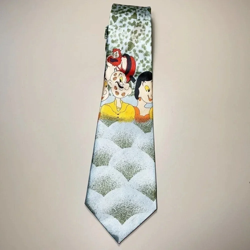 🌟✨2 for $30✨🌟 Vintage Albeari Popeye And The Ladies Neck Tie